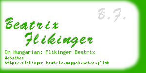 beatrix flikinger business card